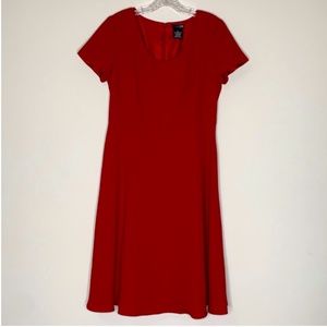 East 5th Flair Dress Red Size: 8